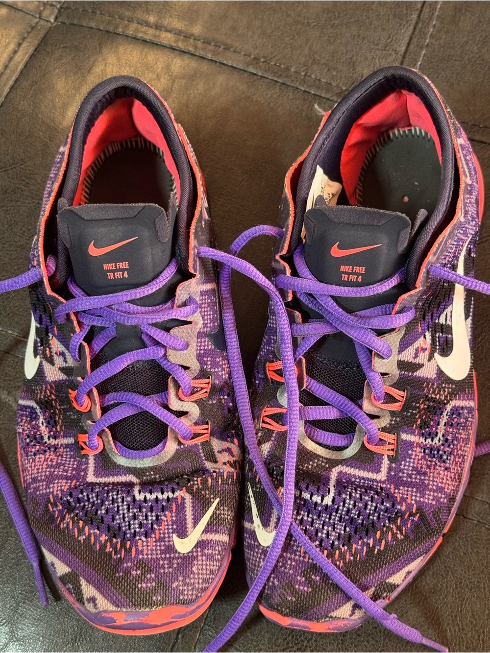 Nike Women’s Training Shoes in Purple with Coral Accents